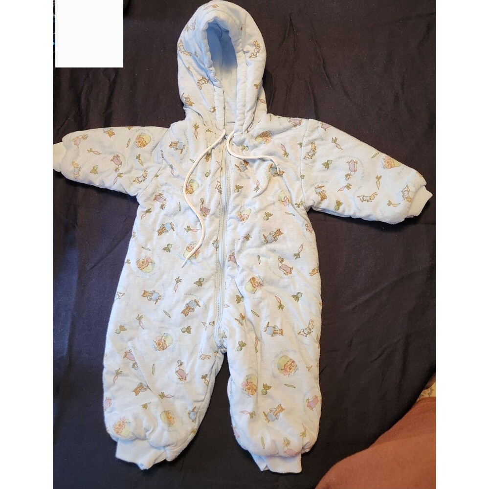 Vintage Peter Rabbit Reversible Infant Bunting Snowsuit - 0-6 mos Measurements